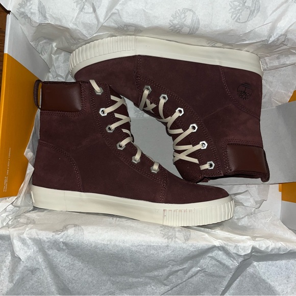 Timberland Dark Burgundy Skyla Bay 6in Suede Boots Women’s Size 6 Medium NEW - Picture 4 of 8